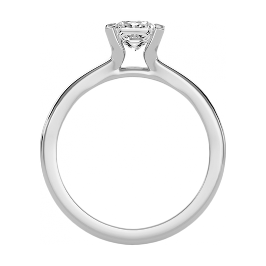 The Radiant Solitaire Ring In 925 Sterling Silver - One