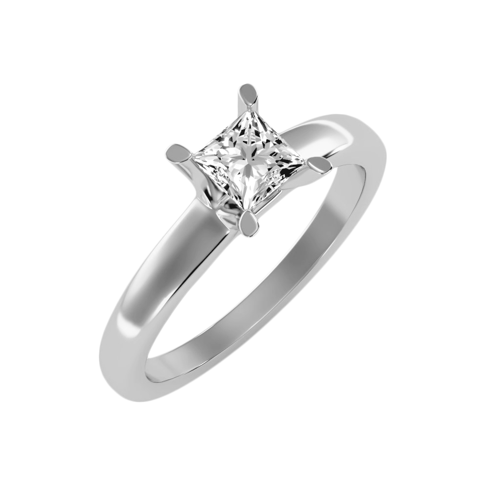 The Radiant Solitaire Ring In 925 Sterling Silver - Two