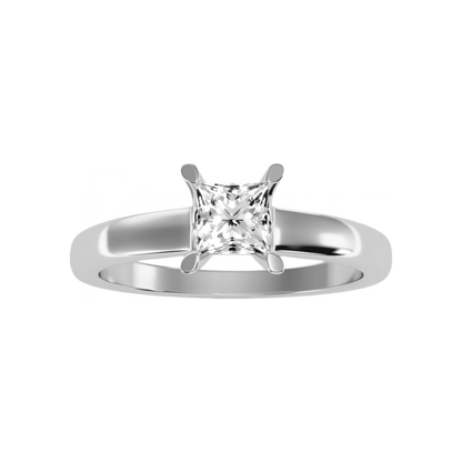 The Radiant Solitaire Ring In 925 Sterling Silver - Four