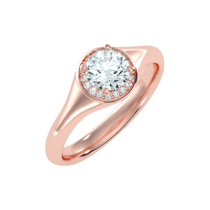 The Remarkable Halo Ring In 925 Sterling Silver - Ten