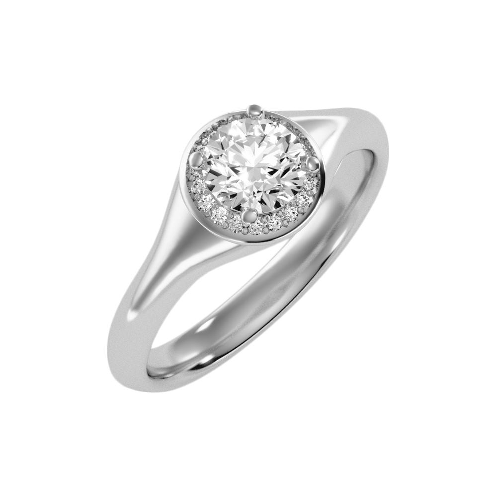 The Remarkable Halo Ring In 925 Sterling Silver - Two