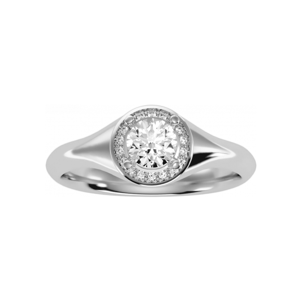 The Remarkable Halo Ring In 925 Sterling Silver - Four
