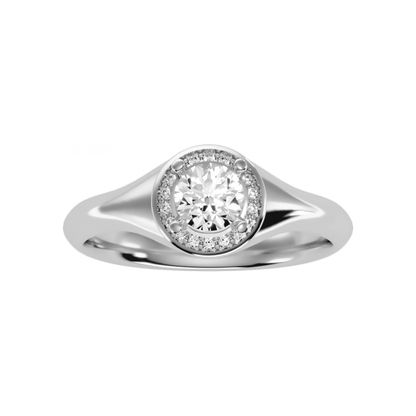 The Remarkable Halo Ring In 925 Sterling Silver - Four