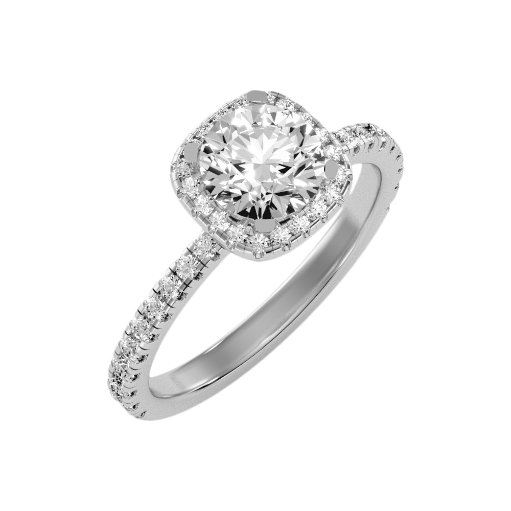 The Significant Halo Ring In 925 Sterling Silver - Two
