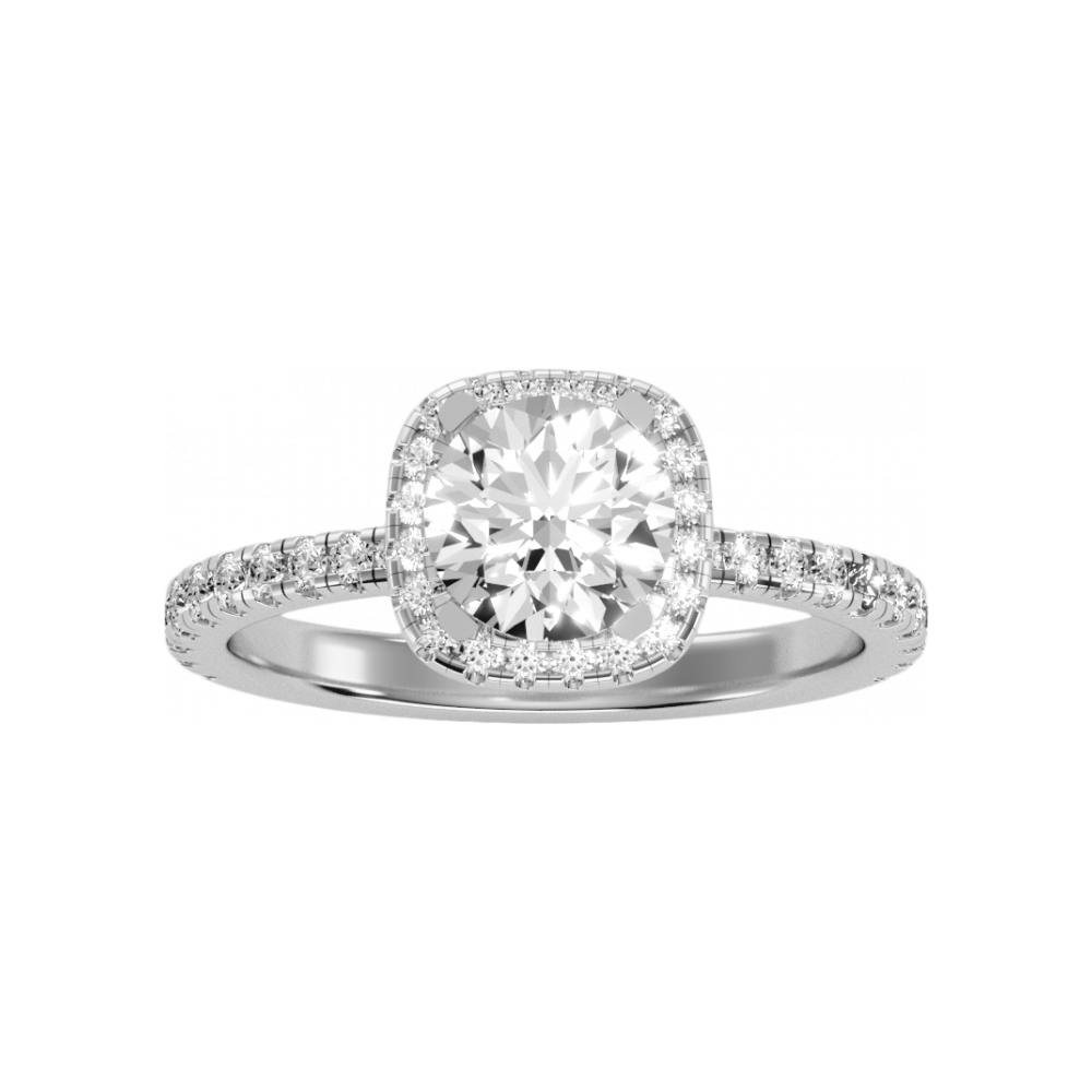 The Significant Halo Ring In 925 Sterling Silver - Four