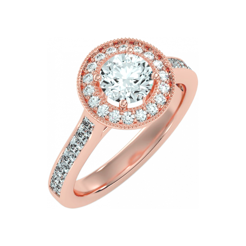 The Stunning Halo Ring In 925 Sterling Silver - Ten