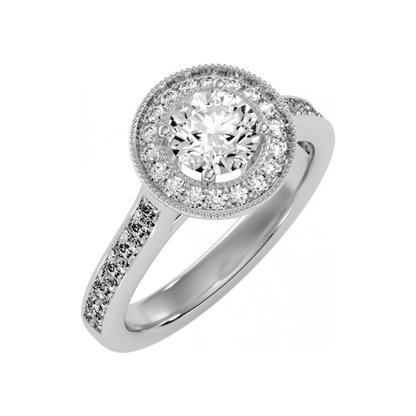 The Stunning Halo Ring In 925 Sterling Silver - Two