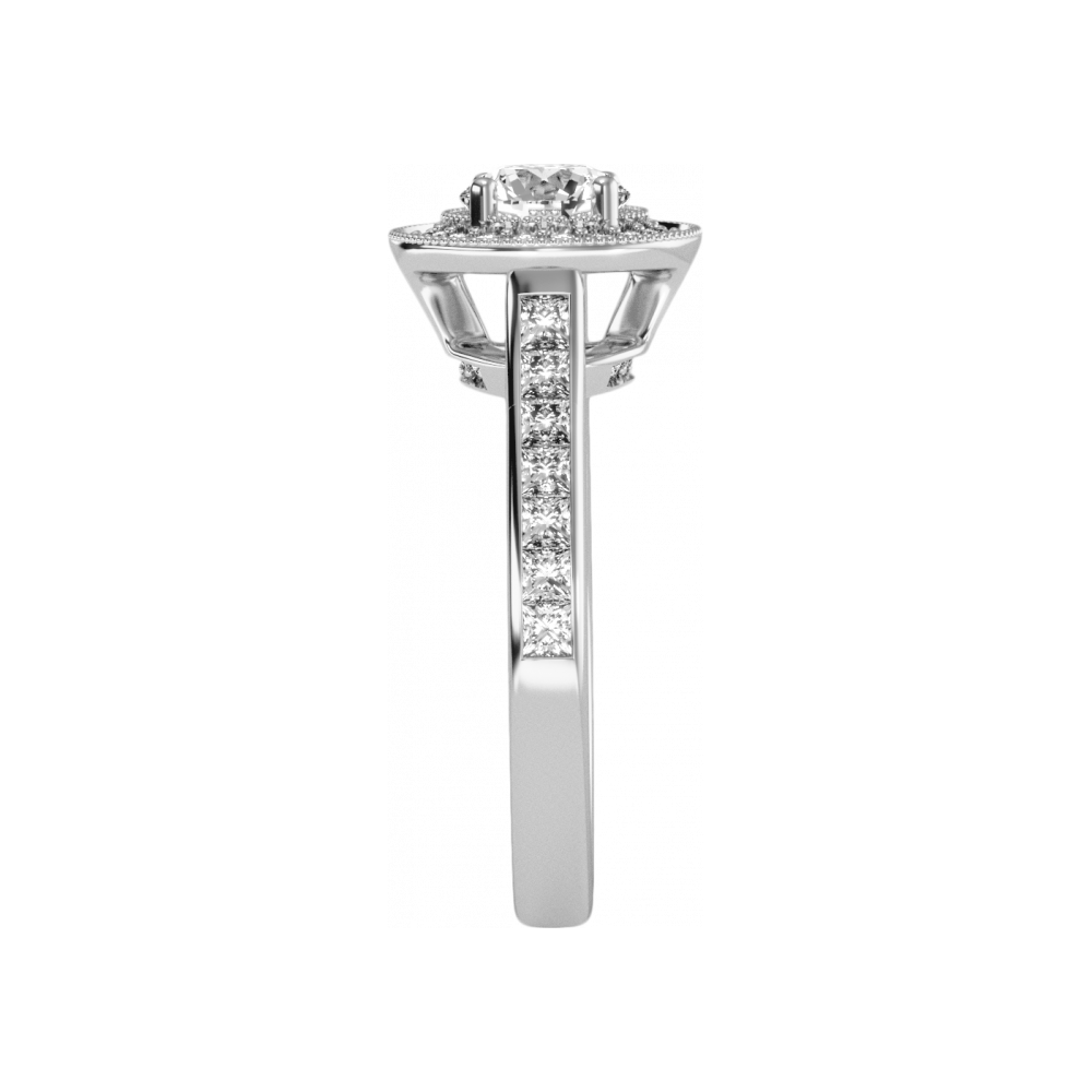 The Stunning Halo Ring In 925 Sterling Silver - Three