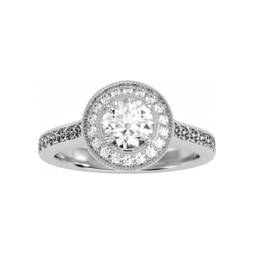 The Stunning Halo Ring In 925 Sterling Silver - Four