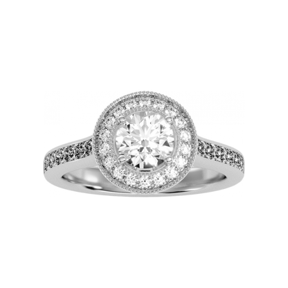 The Stunning Halo Ring In 925 Sterling Silver - Four