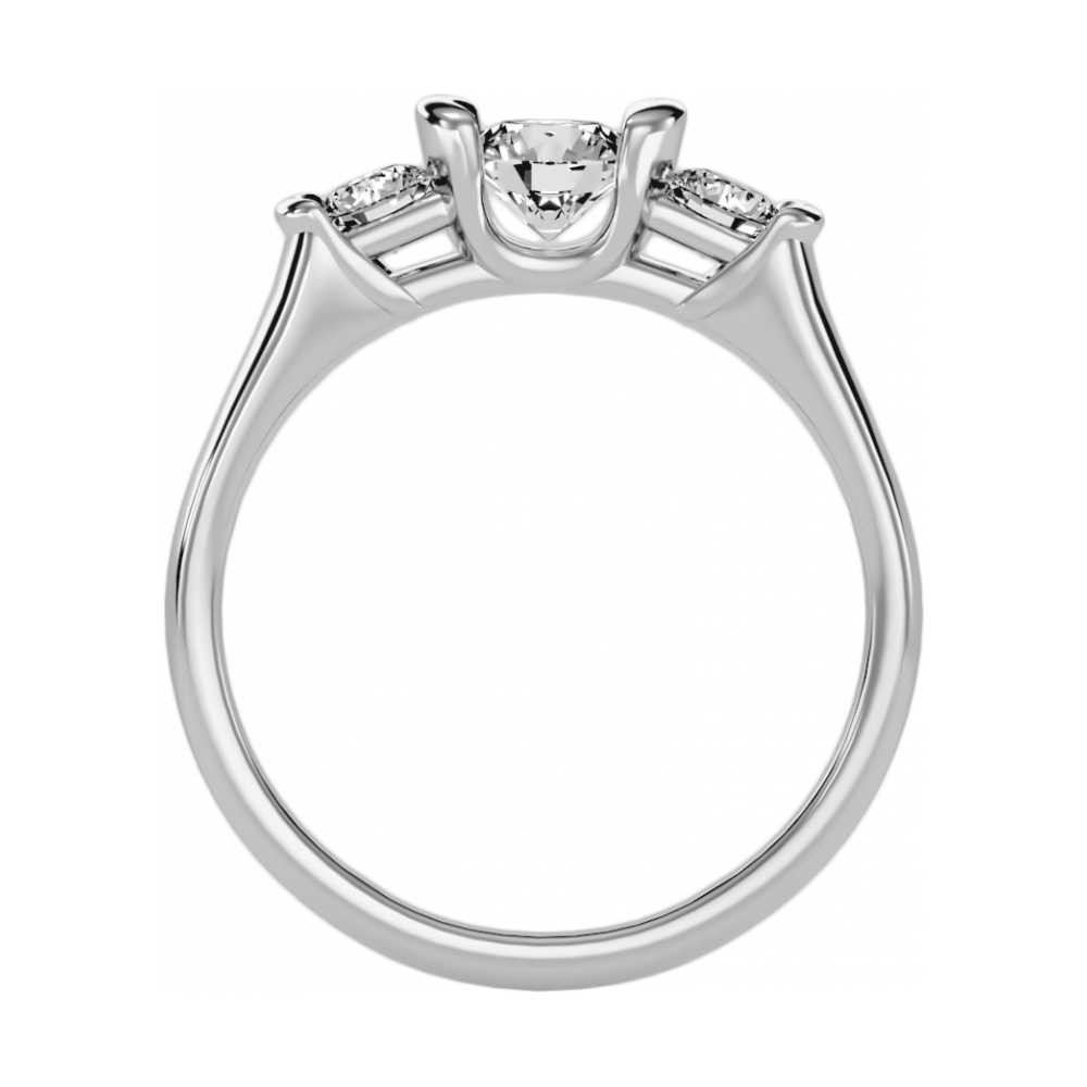 The Stylish Three Stone Ring - One