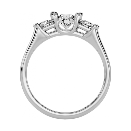 The Stylish Three Stone Ring - One