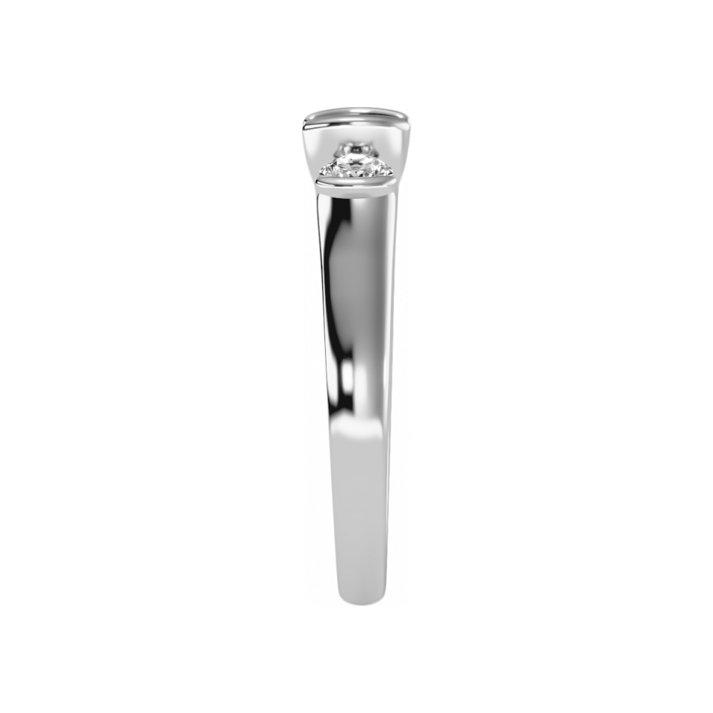 The Stylish Three Stone Ring - Three