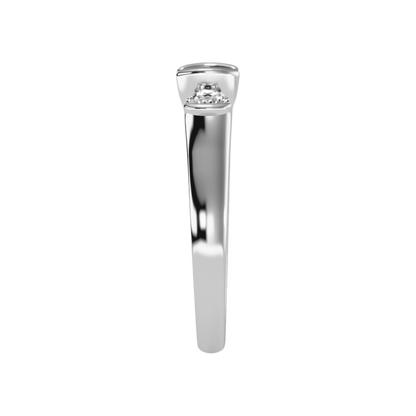 The Stylish Three Stone Ring In 925 Sterling Silver - Three