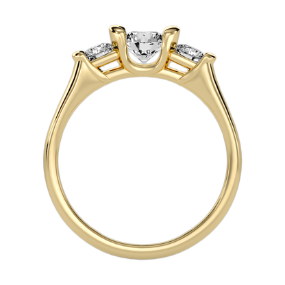 The Stylish Three Stone Ring In 925 Sterling Silver - Five