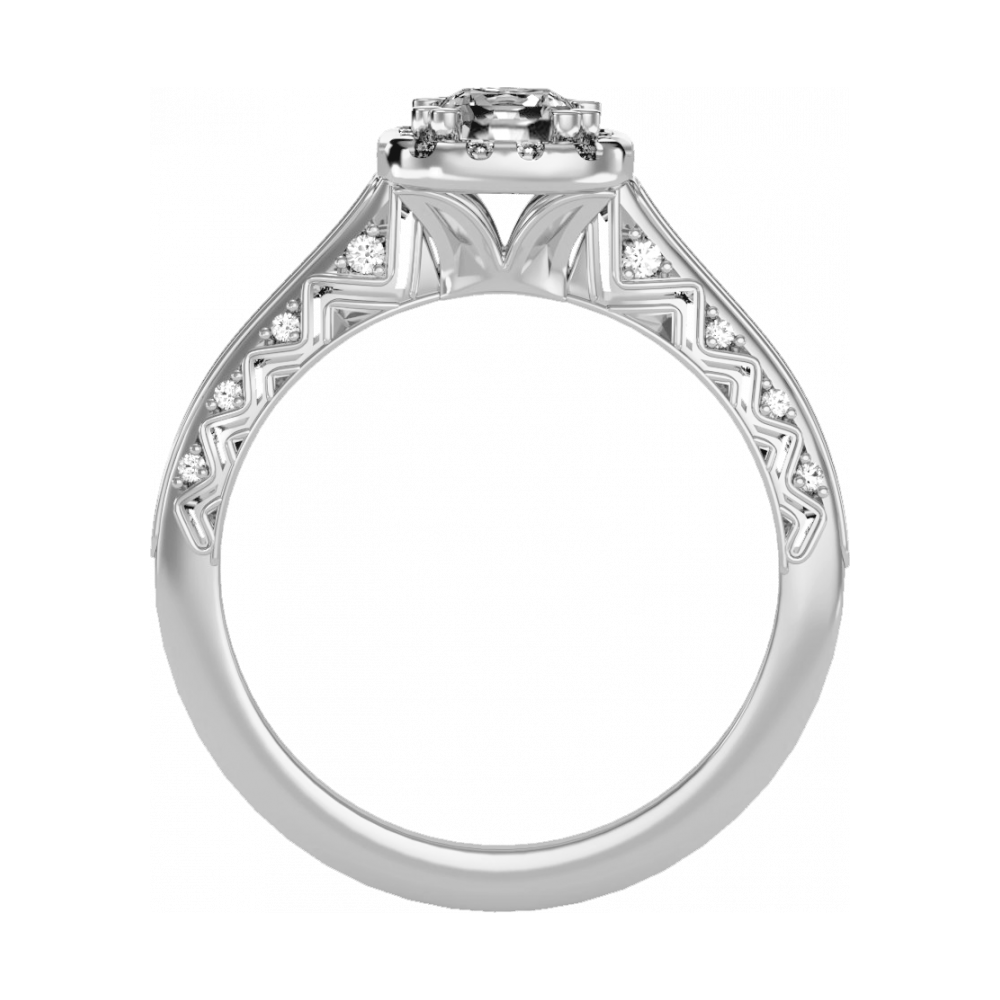 The Sweet Looking Halo Ring In 925 Sterling Silver - One