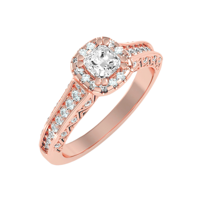 The Sweet Looking Halo Ring In 925 Sterling Silver - Ten