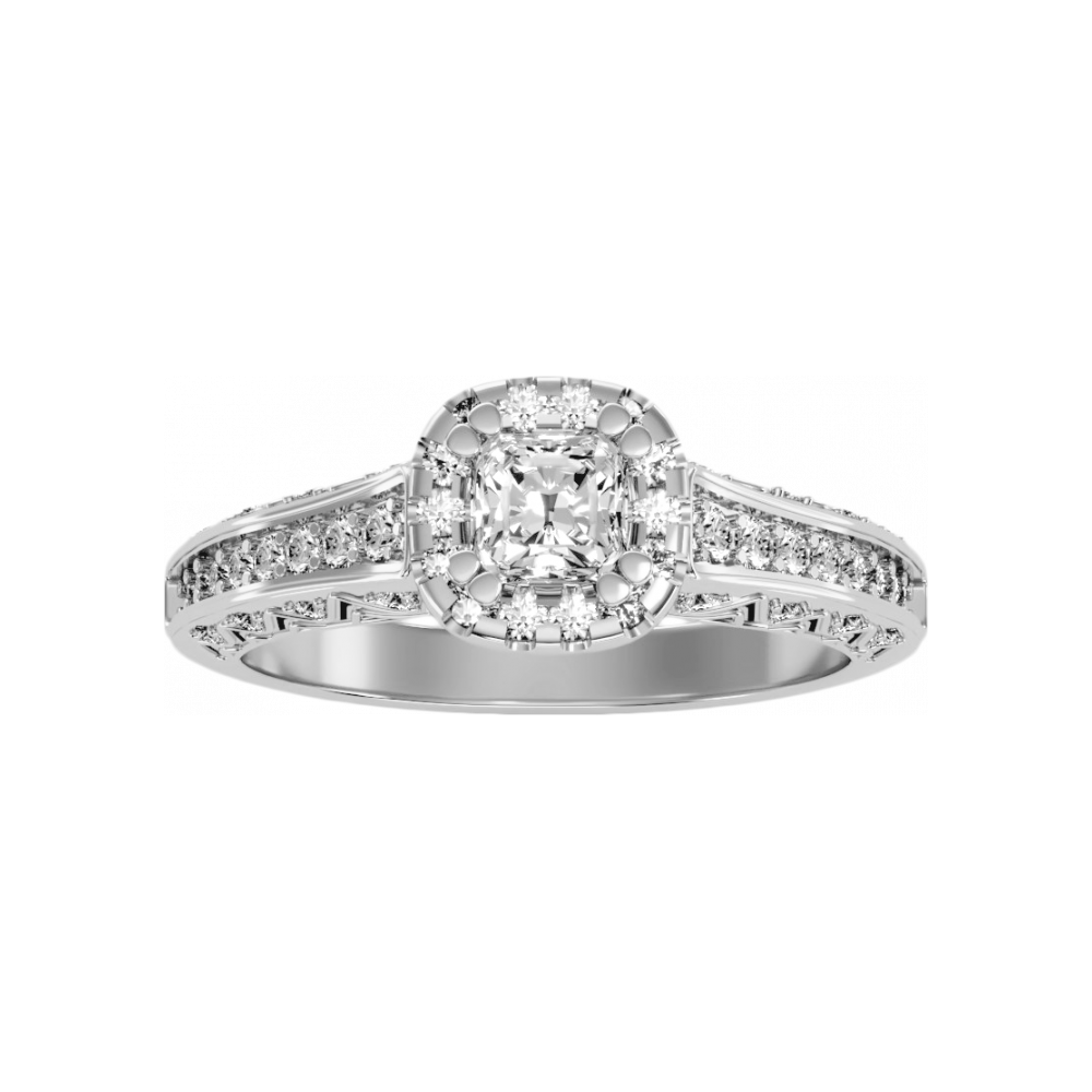 The Sweet Looking Halo Ring In 925 Sterling Silver - Four