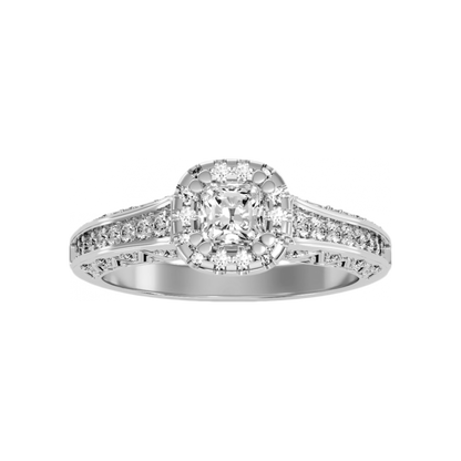 The Sweet Looking Halo Ring In 925 Sterling Silver - Four