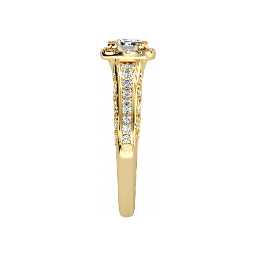 The Sweet Looking Halo Ring In 925 Sterling Silver - Seven