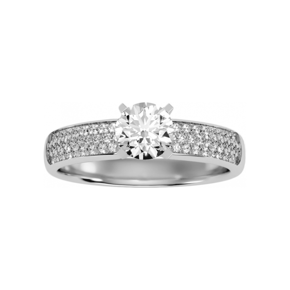 The Sweet Looking Solitaire Ring In 925 Sterling Silver - Four