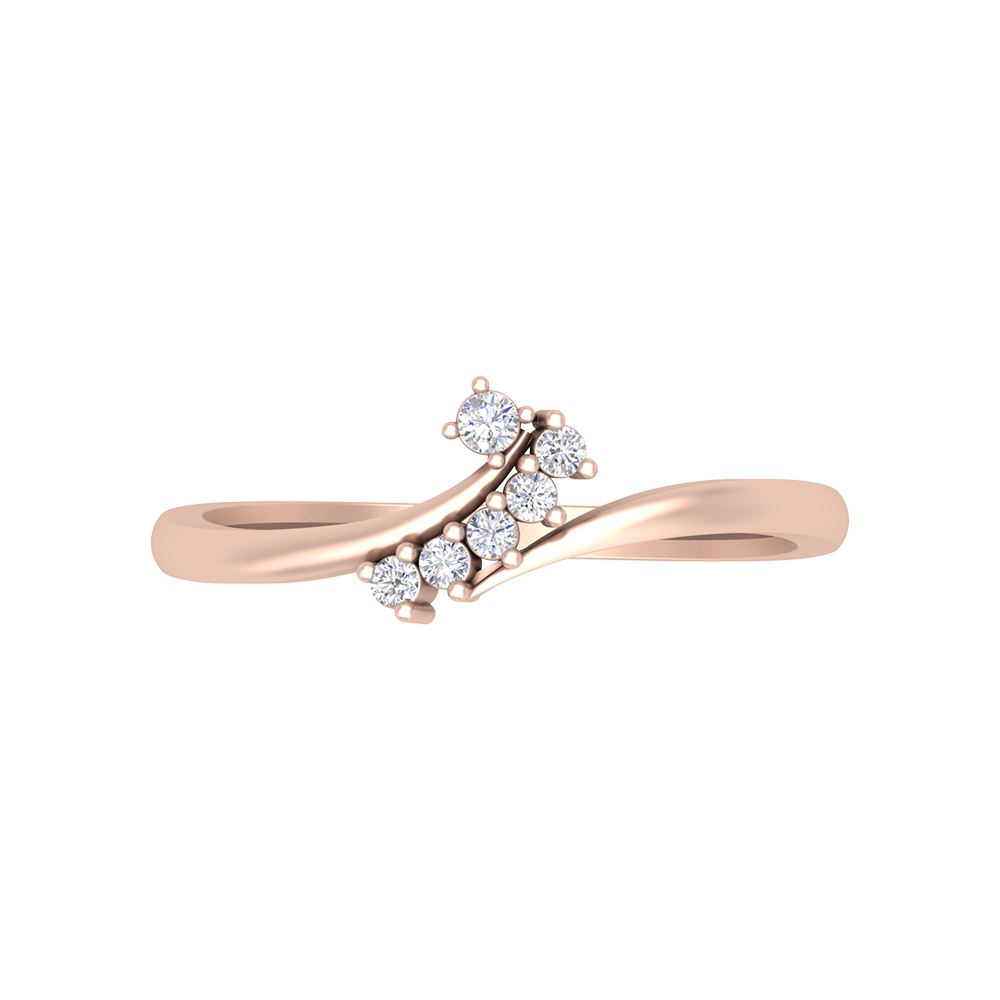 Tiara Diamond Ring In 925 Sterling Silver - Two