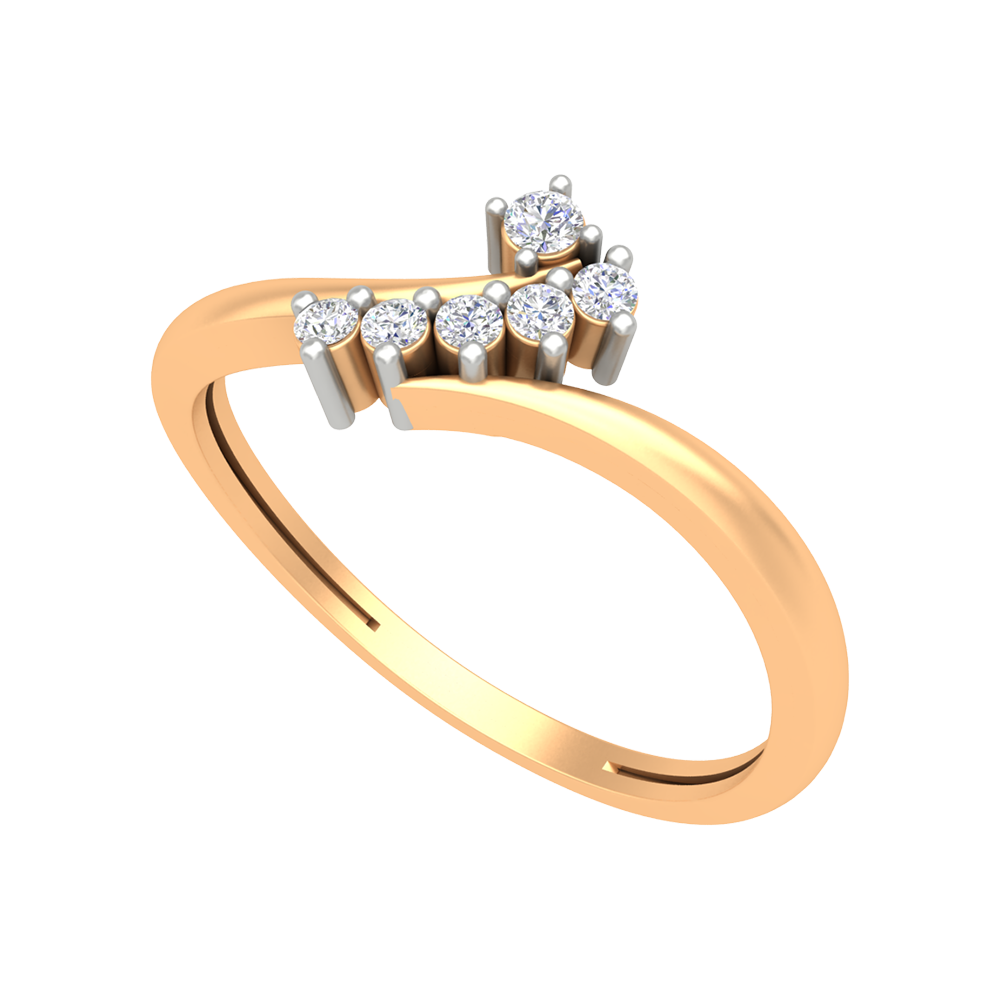 Tiara Diamond Ring In 925 Sterling Silver - Nine