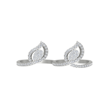 Tiara Two Finger Ring In 925 Sterling Silver - Six