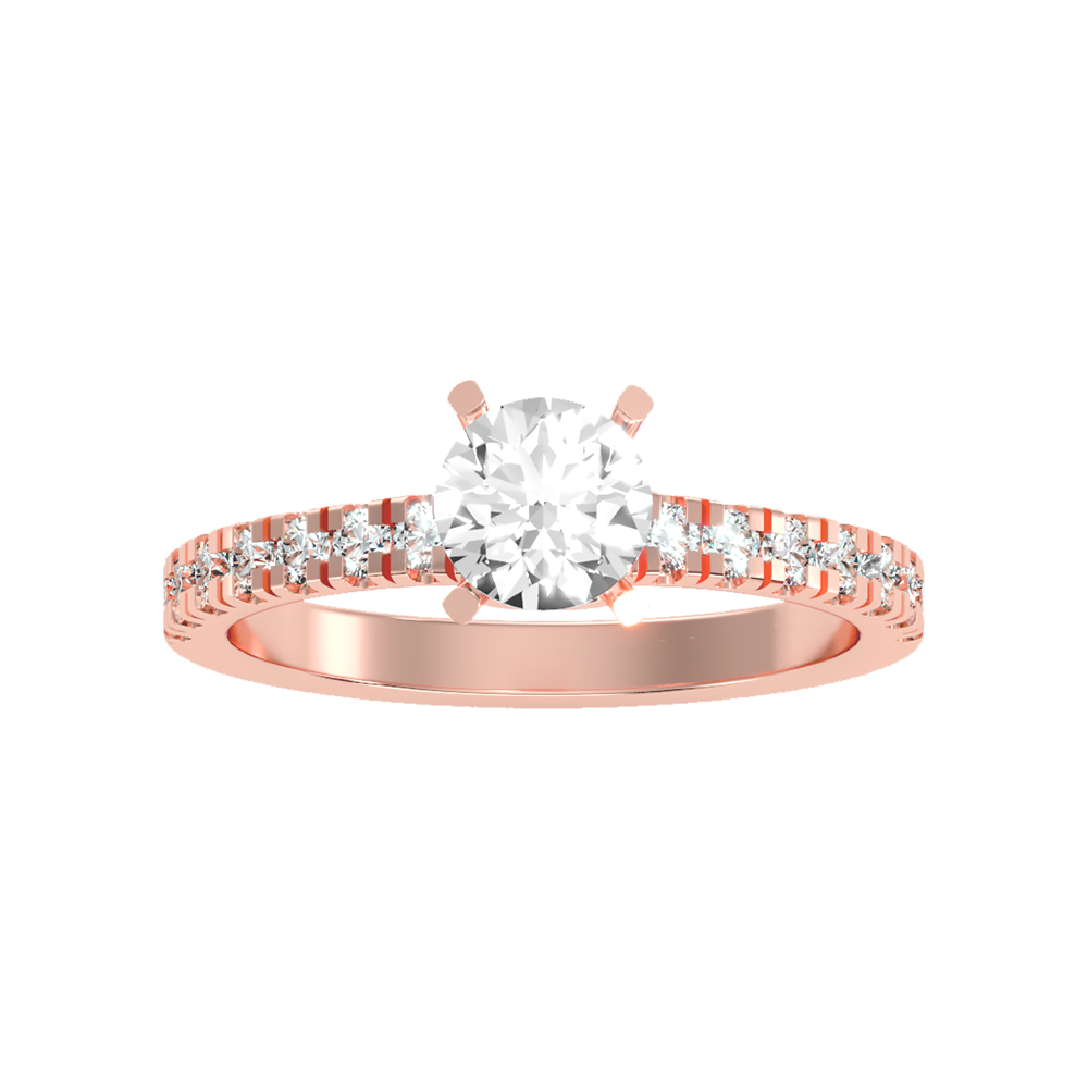 Times Solitaire Ring In 925 Sterling Silver - Three