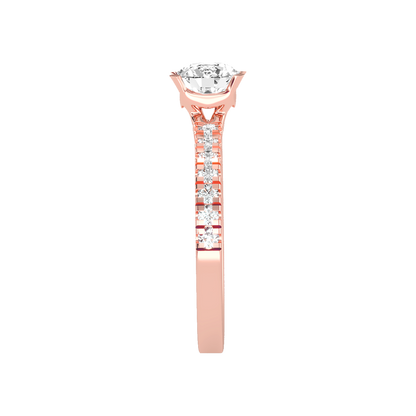 Times Solitaire Ring In 925 Sterling Silver - Four