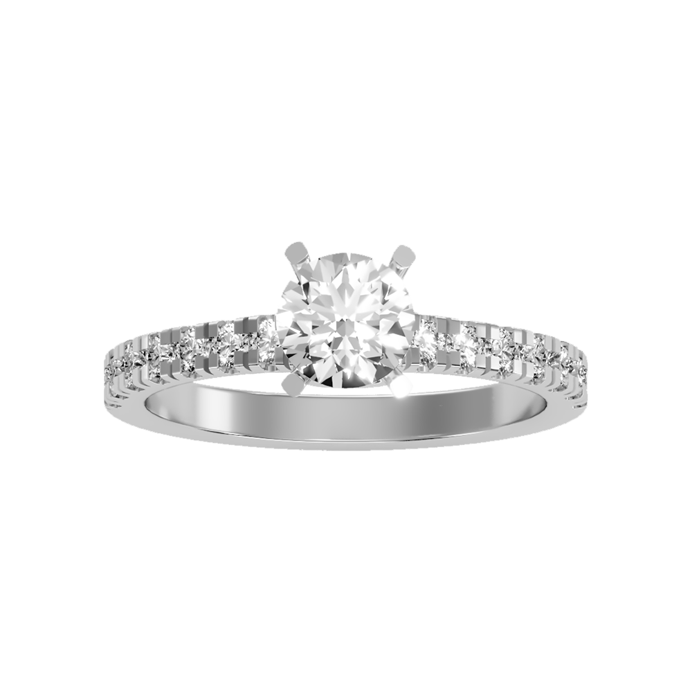 Times Solitaire Ring In 925 Sterling Silver - Six