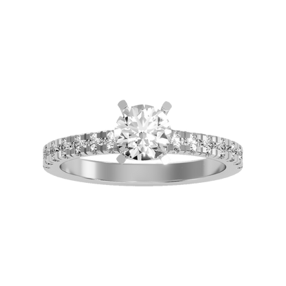 Times Solitaire Ring In 925 Sterling Silver - Six