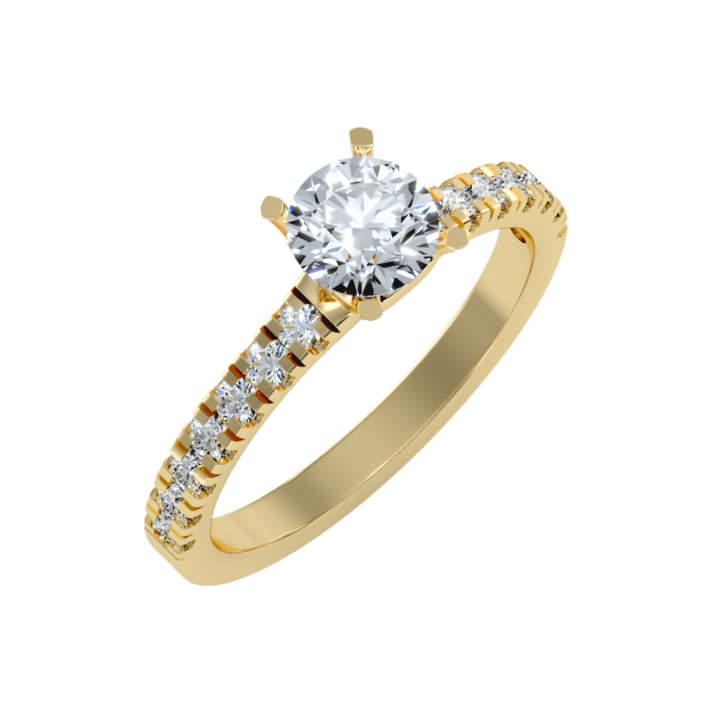 Times Solitaire Ring In 925 Sterling Silver - Nine