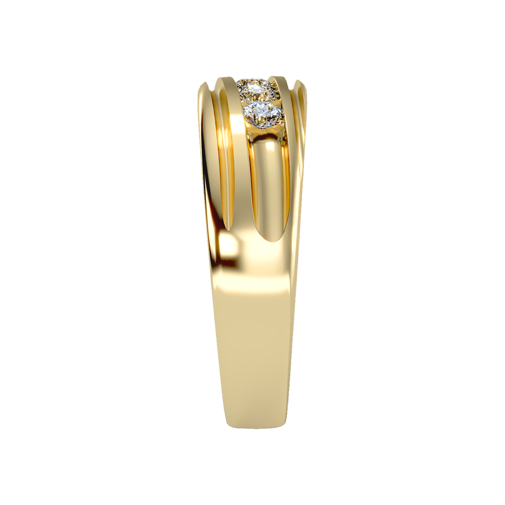 Tinged Men's Broad Band Ring In 925 Sterling Silver - Eleven