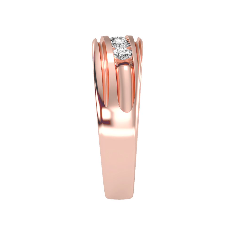 Tinged Men's Broad Band Ring In 925 Sterling Silver - Seven