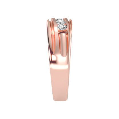 Tinged Men's Broad Band Ring In 925 Sterling Silver - Seven