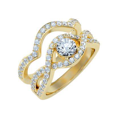 Tinkling Bridal Ring Set In 925 Sterling Silver - One