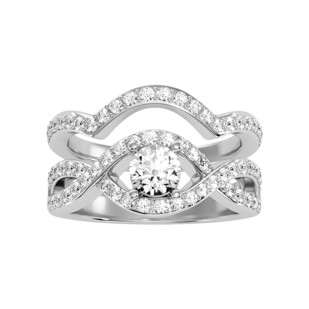 Tinkling Bridal Ring Set In 925 Sterling Silver - Six