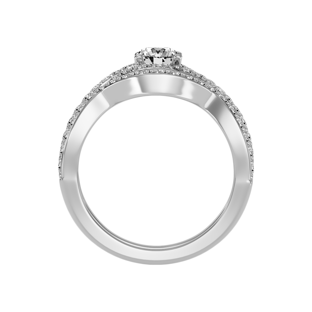 Tinkling Bridal Ring Set In 925 Sterling Silver - Eight