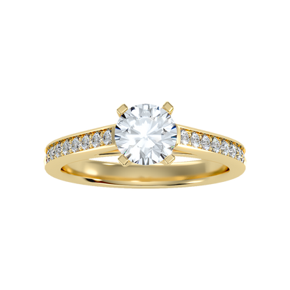 Tinsel Solitaire Ring In 925 Sterling Silver - One