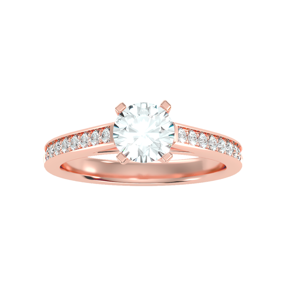 Tinsel Solitaire Ring In 925 Sterling Silver - Ten