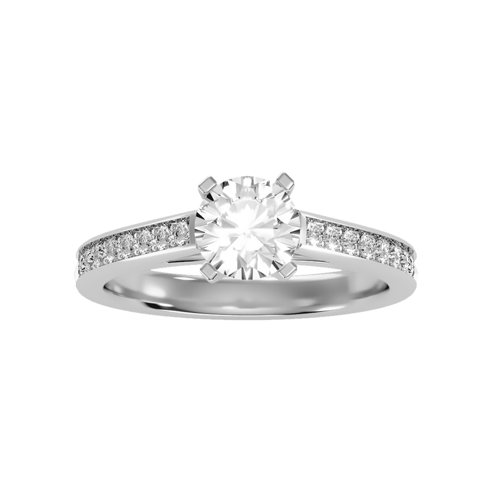 Tinsel Solitaire Ring In 925 Sterling Silver - Six