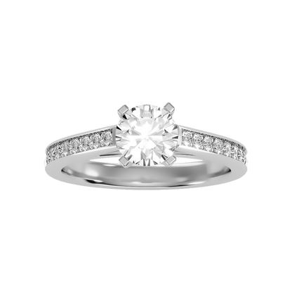 Tinsel Solitaire Ring In 925 Sterling Silver - Six