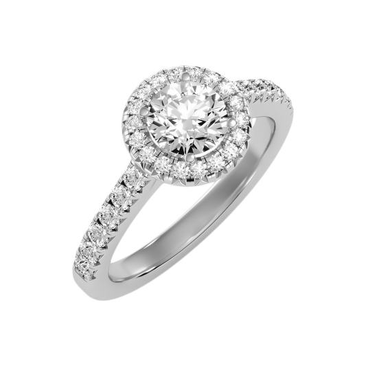 Titan Classic Halo Diamond Engagement Ring - One