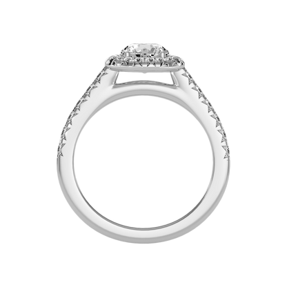 Titan Classic Halo Diamond Engagement Ring - Two