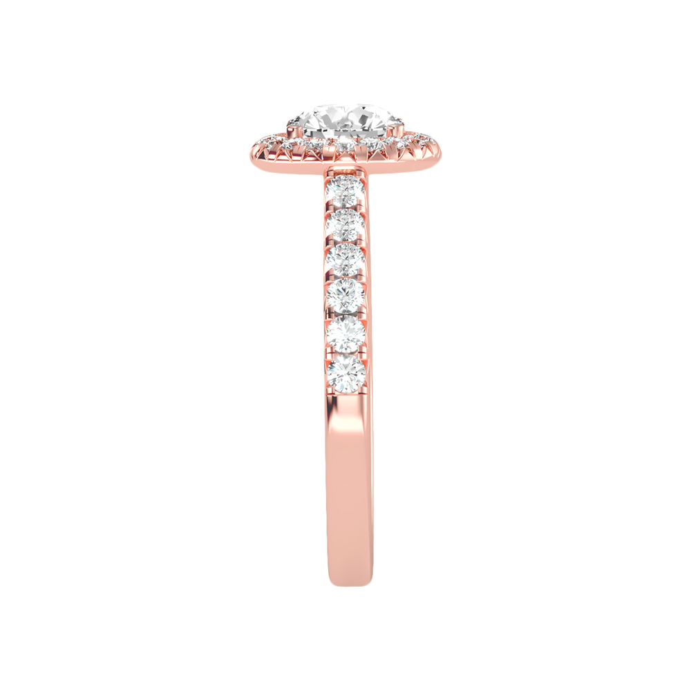 Titan Classic Halo Diamond Engagement Ring - Eight