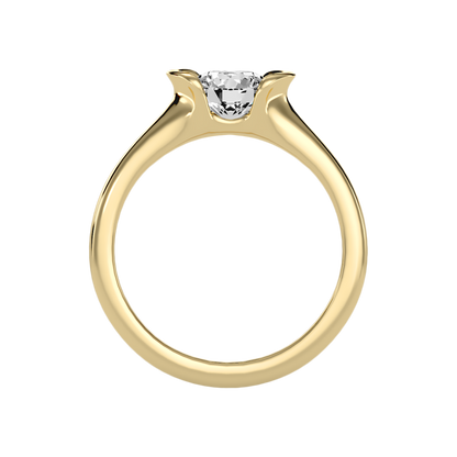Tournesol Classic Solitaire Ring In 925 Sterling Silver - Two