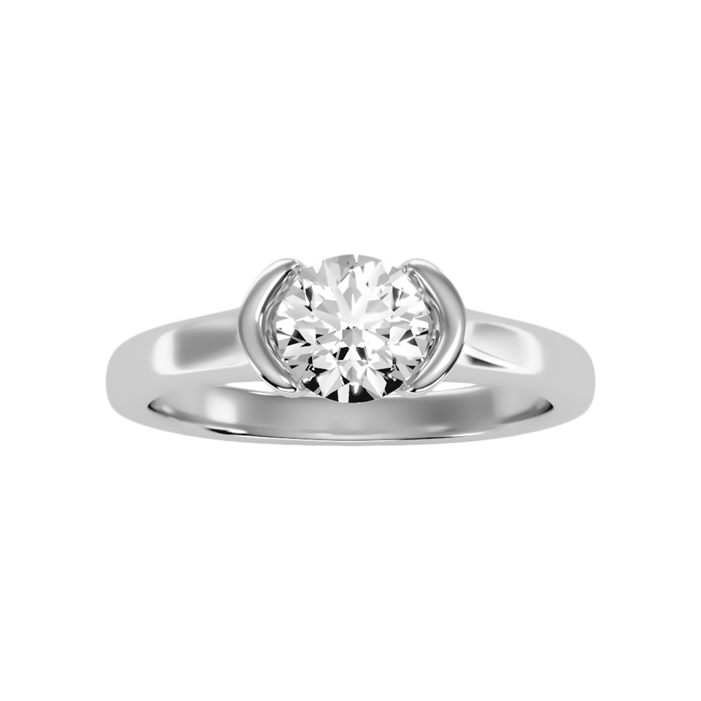 Tournesol Classic Solitaire Ring In 925 Sterling Silver - Six