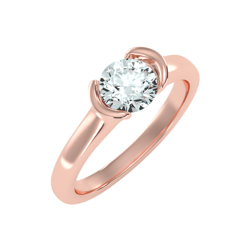 Tournesol Classic Solitaire Ring In 925 Sterling Silver - Nine