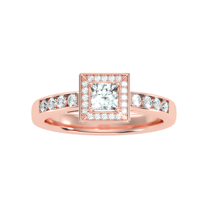 Tremne Diamond Engagement Ring In 925 Sterling Silver - Five